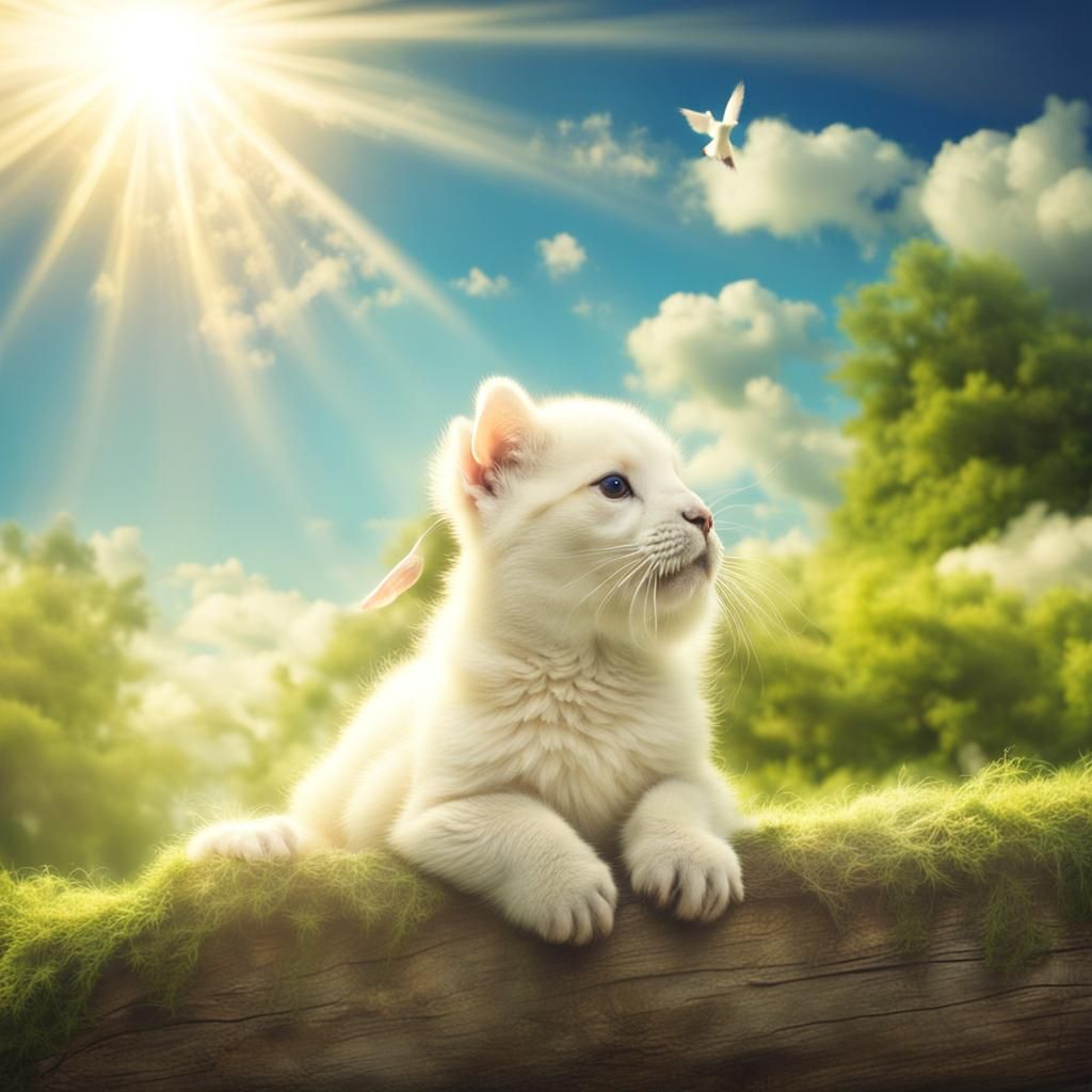 Cute Animals in Heavenly Sunshine