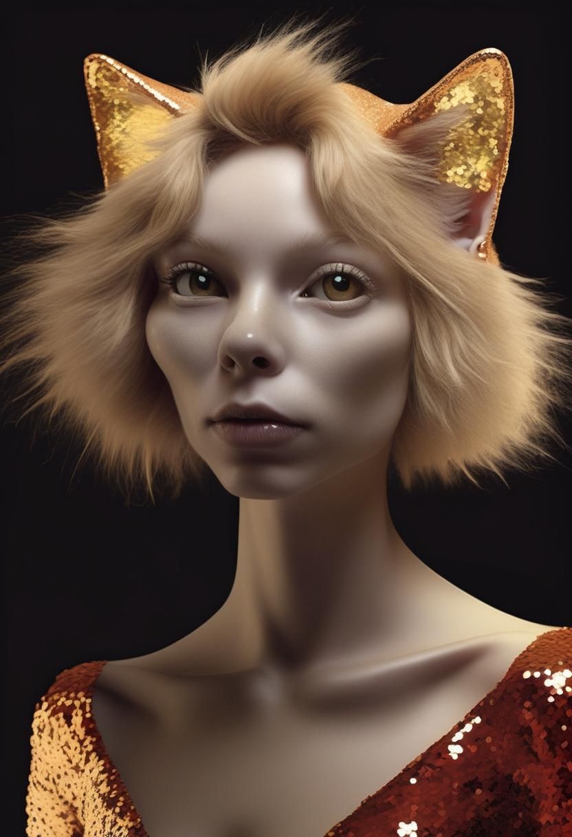 Furry blonde cat actress