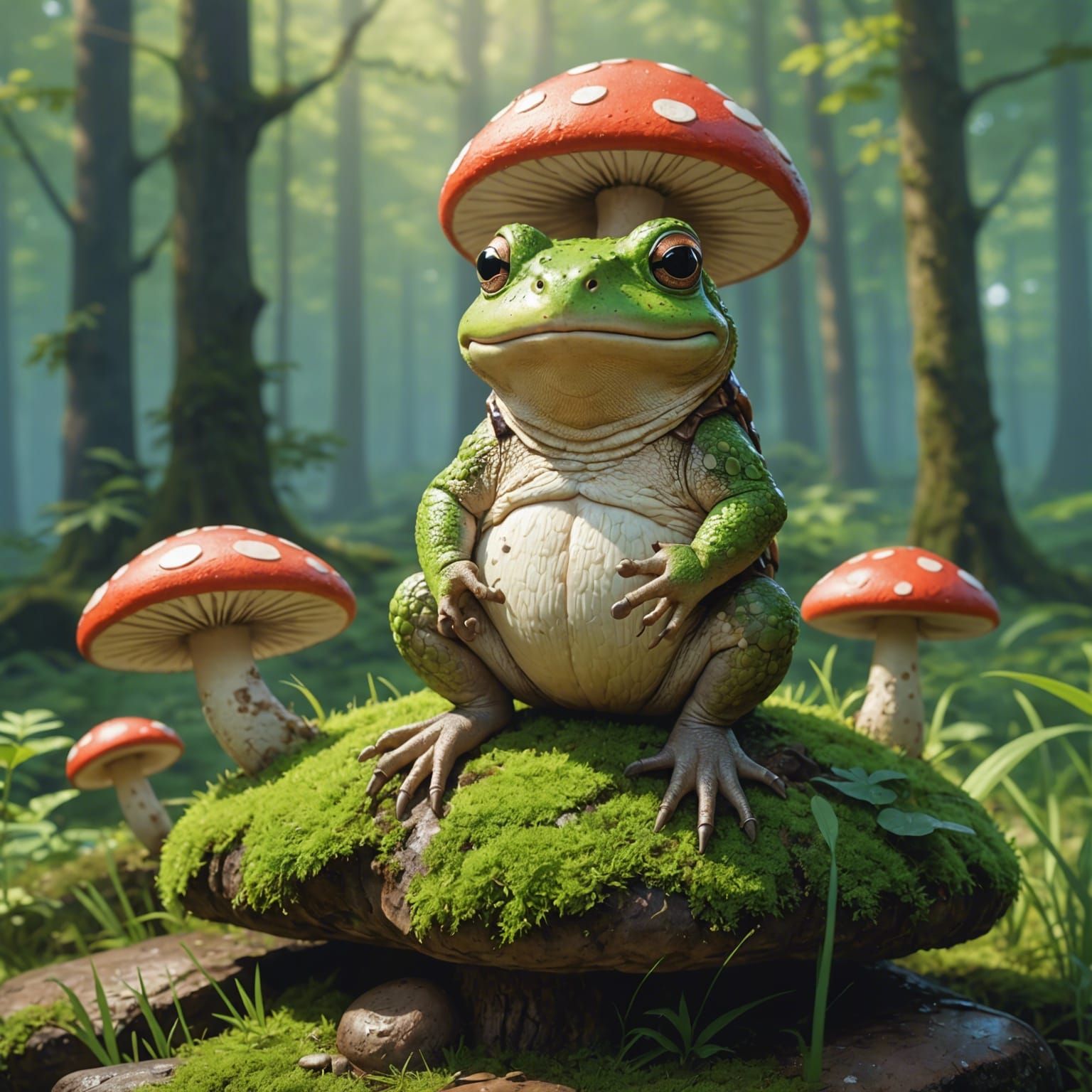 Toad on Toadstool: Studio Ghibli Anime Art
