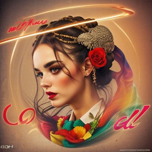 Surreal Frida Kahlo Portrait in 3D