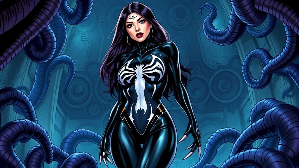 Surreal She-Venom Emerges from Symbiote Hive