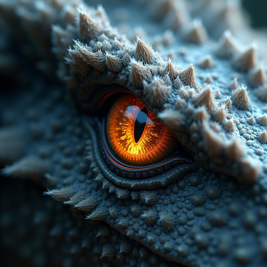 Dragon's Eye in Hyperrealistic Detail