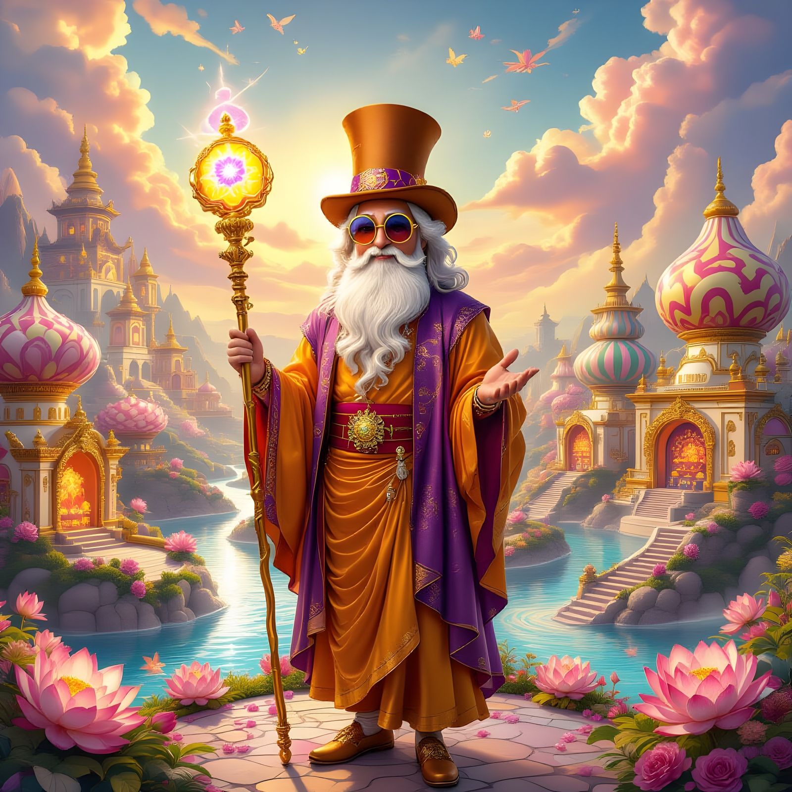 Enlightened Confectioner in a Whimsical Nirvana Factory