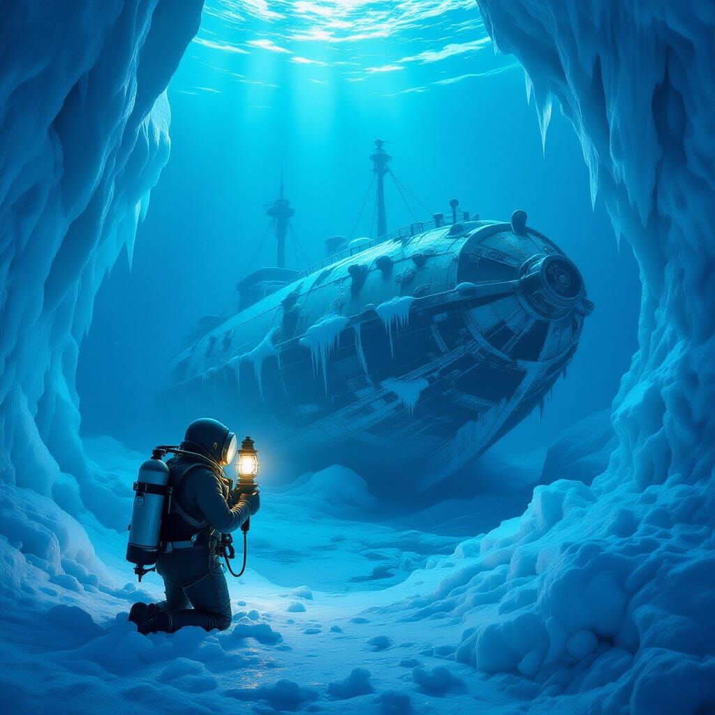 Arctic Explorer Hunts Giant Submersible in Frozen Depths