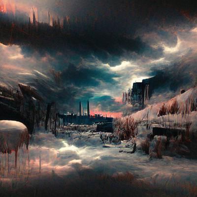Dramatic Death on a Cold Night: Digital Matte Painting