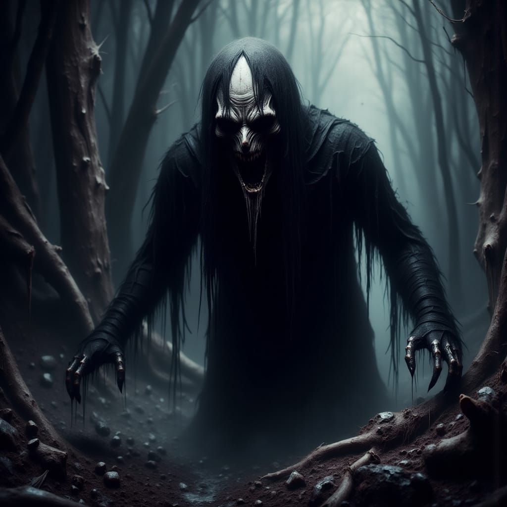 Terrifying Crawling Nightmare in Dark Fantasy Style