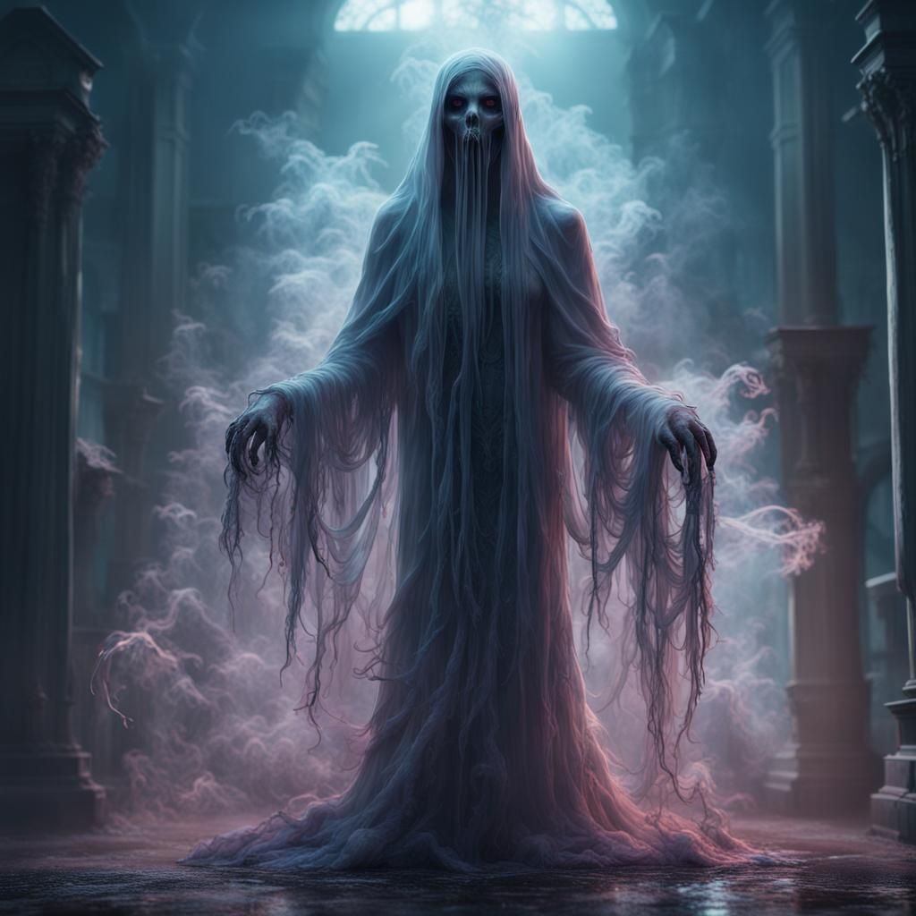 Ethereal Ghost in Detailed Matte Painting