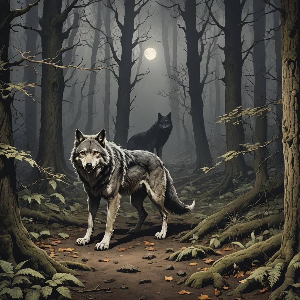 Werewolf in Spooky Forest