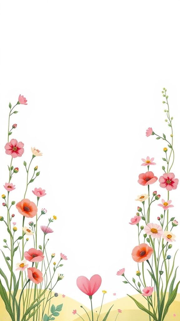 Spring Invitation Card in Delicate Illustrated Style