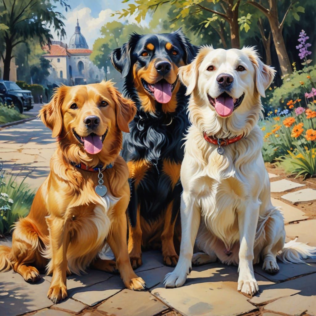 Impressionist Masterpiece with Thick Brush Strokes