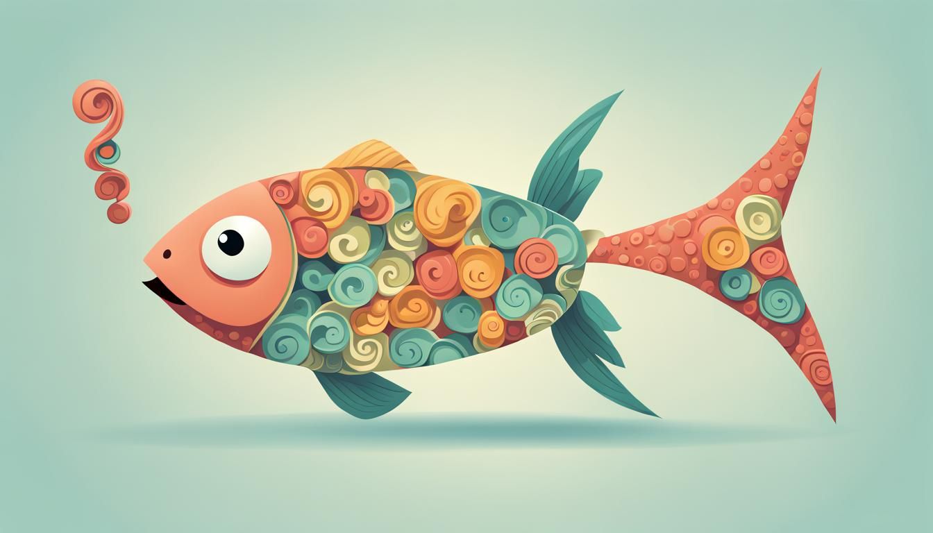 Cartoon Fish Shaped Like Letter Z