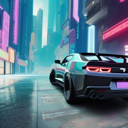Chevrolet Camaro in Cyberpunk 2099 Neon Style