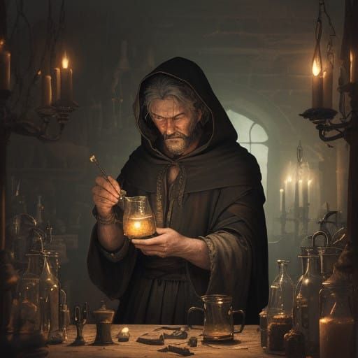 Laboratory Alchemist by Candlelight