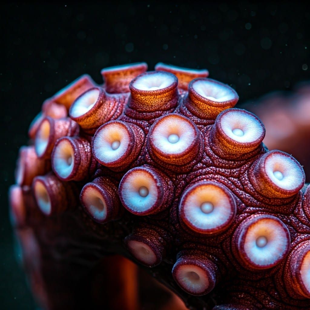 Geometric Shapes in Nature: Octopus Tentacle with Suction Cu...