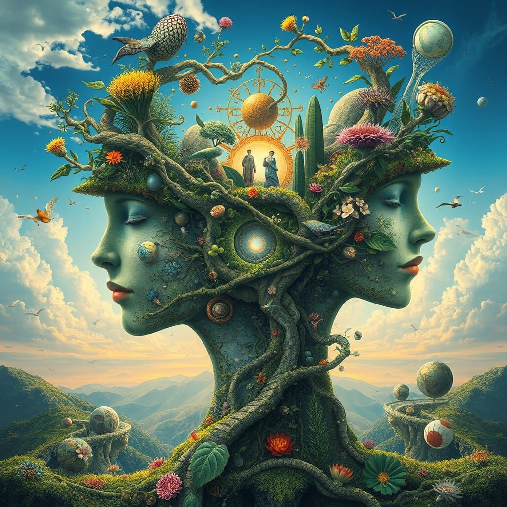 Intertwined Gaia: Dreamlike Art of Mindscapes