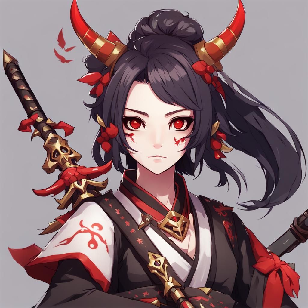 Oni Genshin Impact Character Concept Art