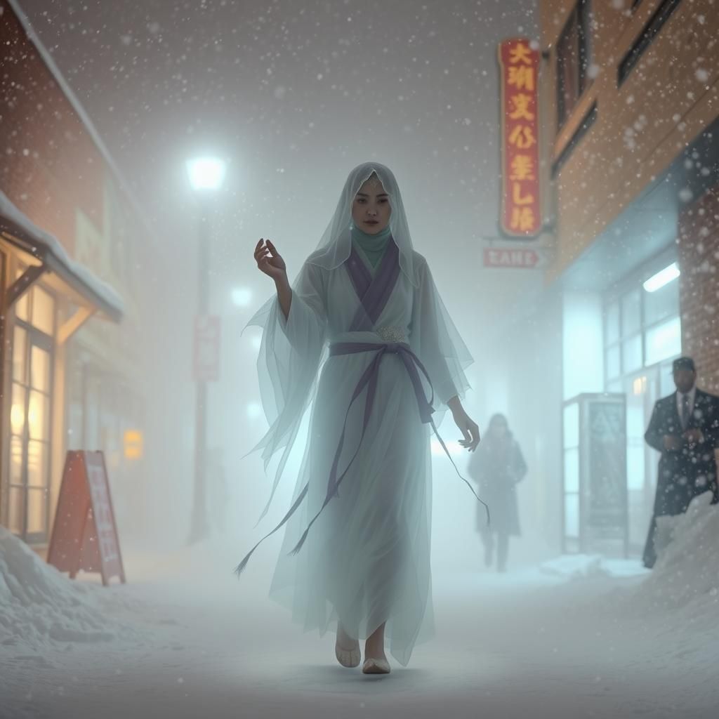Yuki Onna: Snow Spirit in a Modern Blizzard