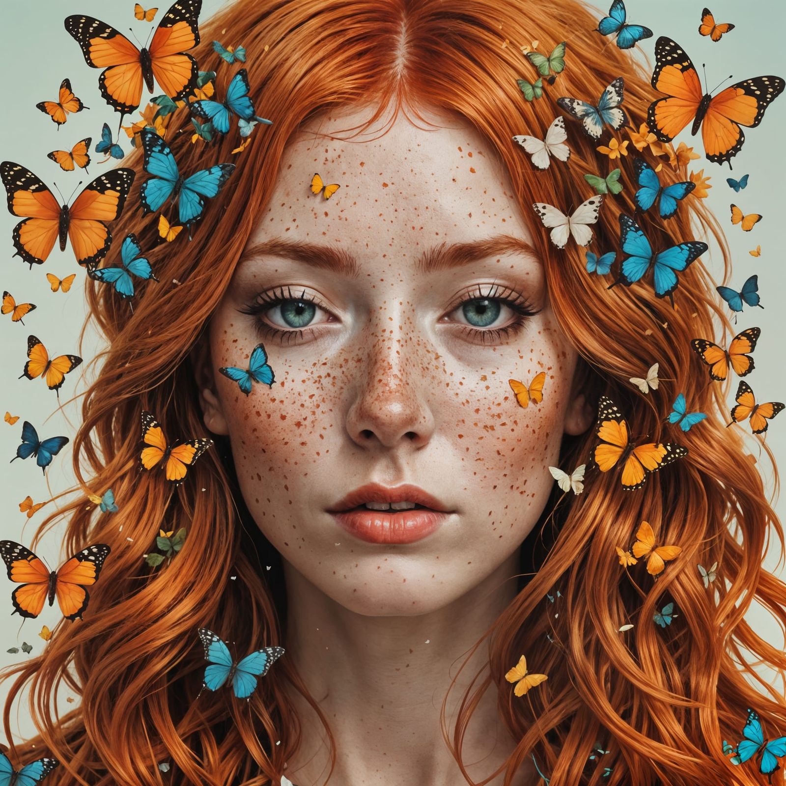Album Cover: Woman with Butterflies