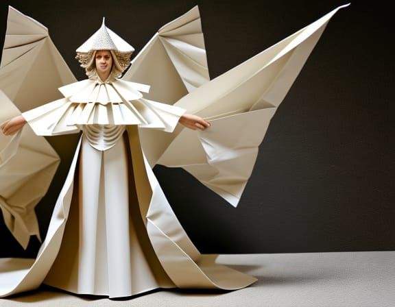 Autumn Mother Nature Unveiling Origami Style