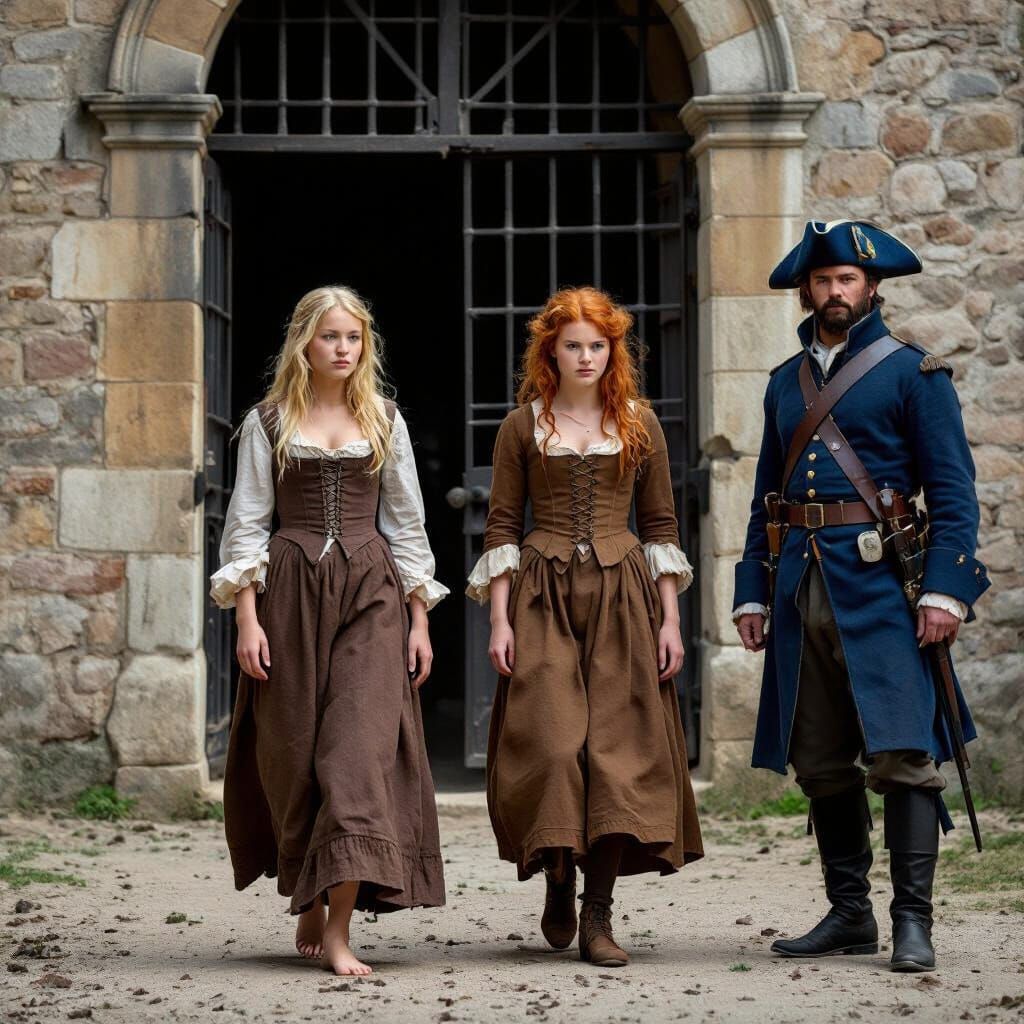 17th Century Prison Escape Cinematic Film Still