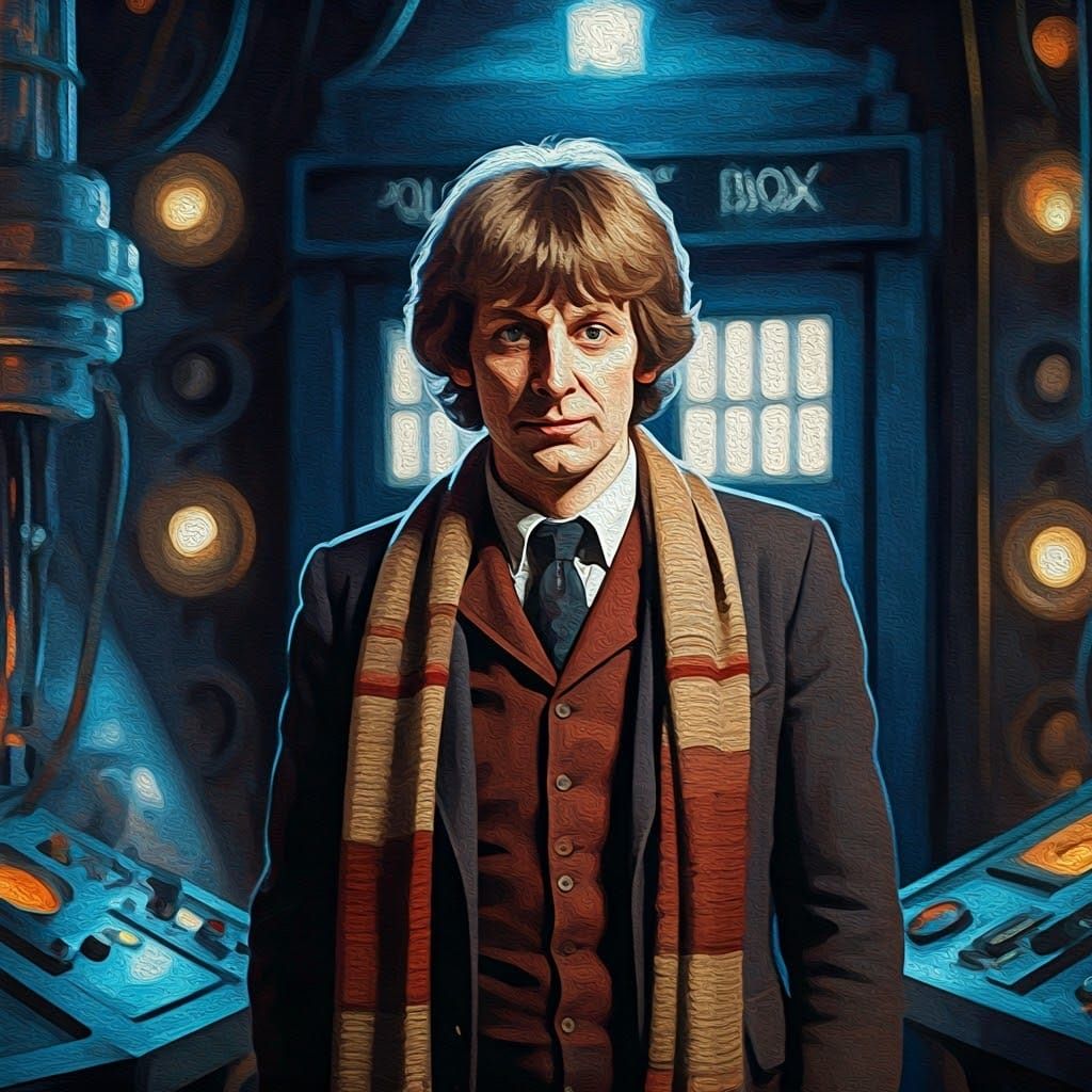 The Fifth Doctor's TARDIS: An Oil Painting Portrait