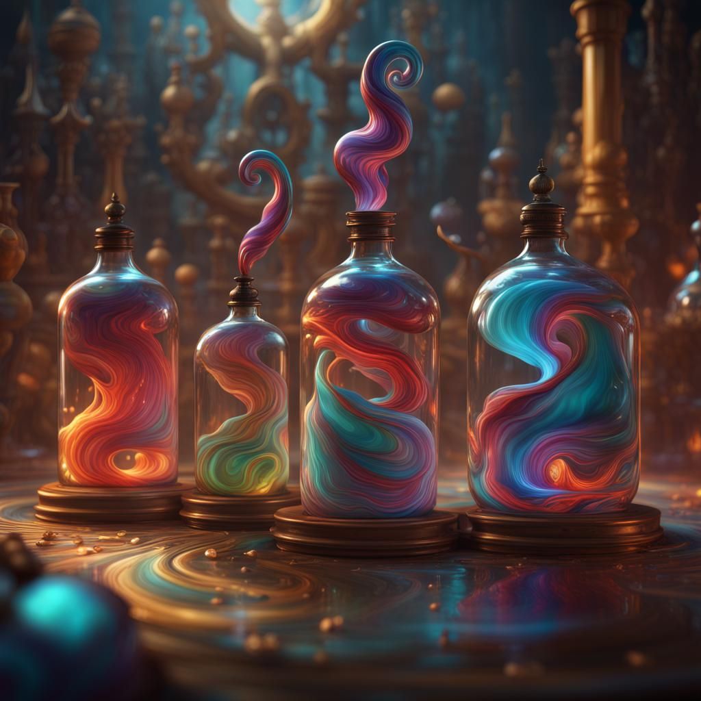 Gnome Illusionist's Reality-Bending Spell in Laboratory