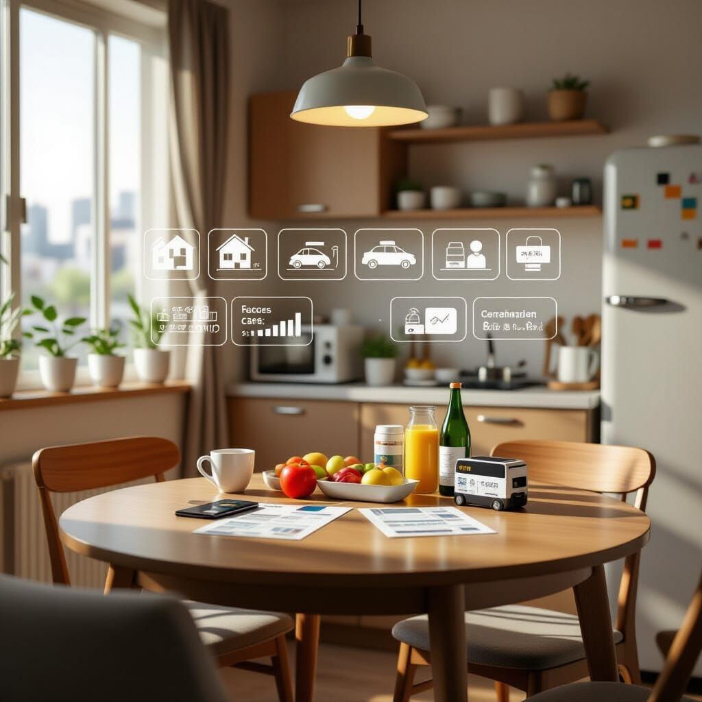 Korean Studio Apartment Living Expenses Infographic