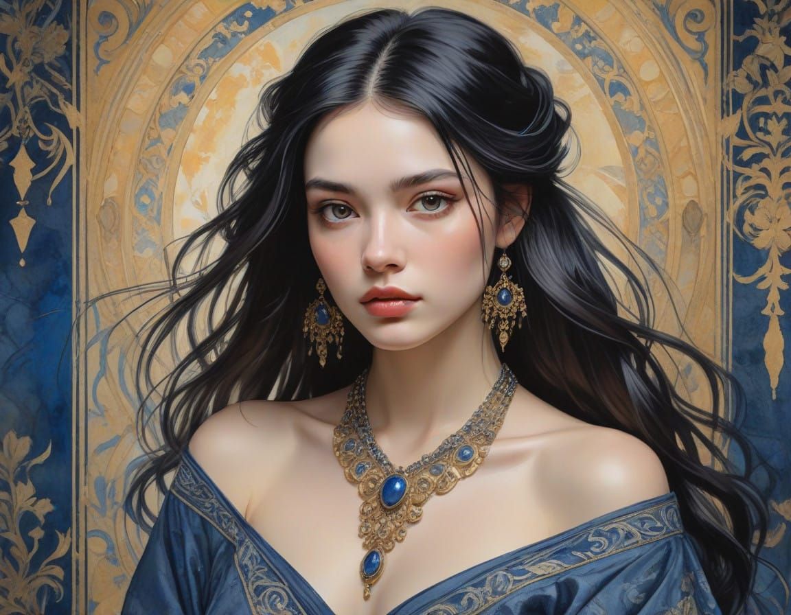 Ethereal Bust Portrait in Dreamy, Vintage Style