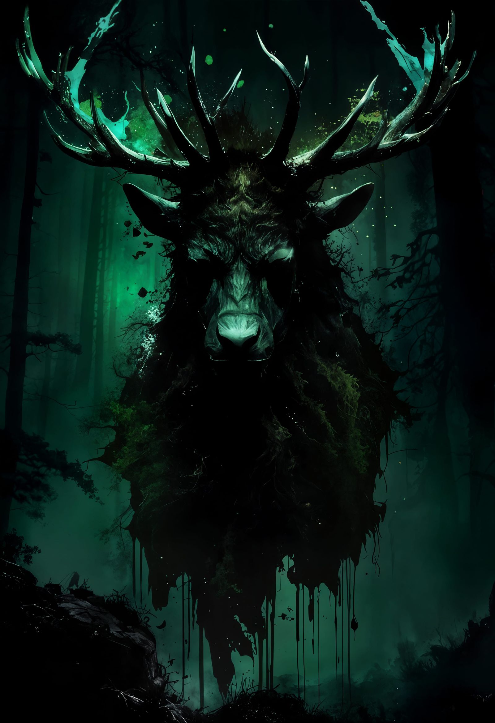 Abstract Black Ink Composition