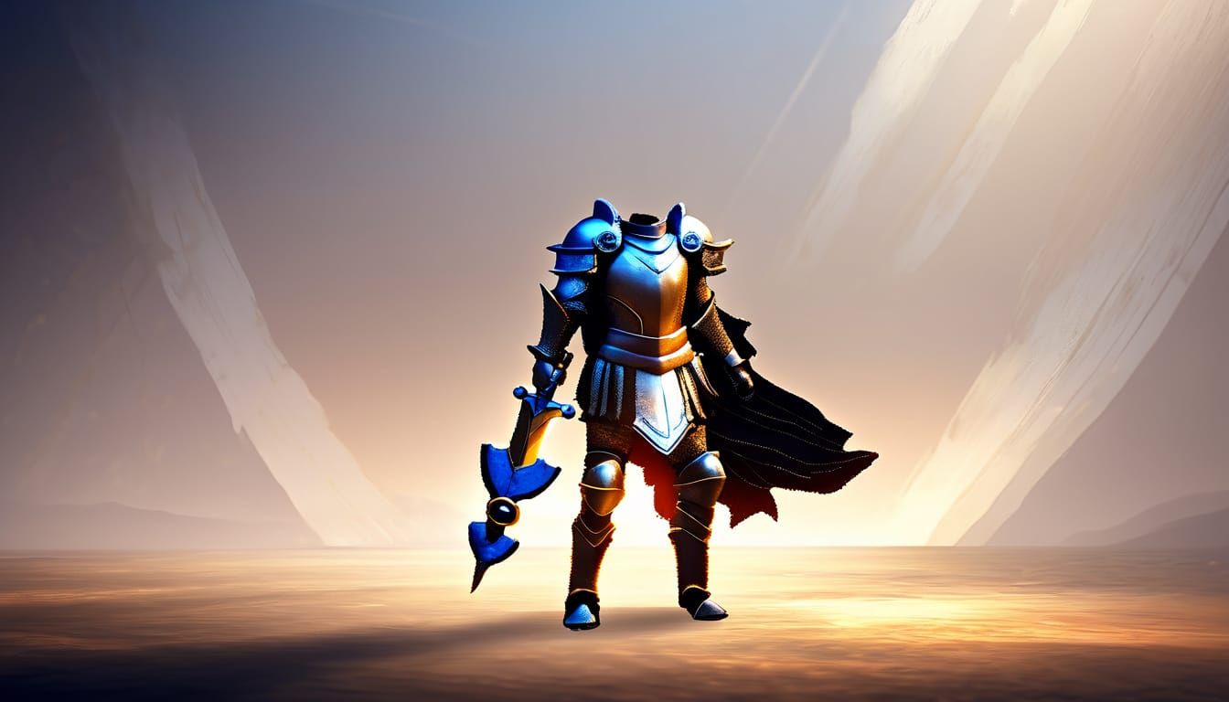 Knight in Golden Armor Concept Art