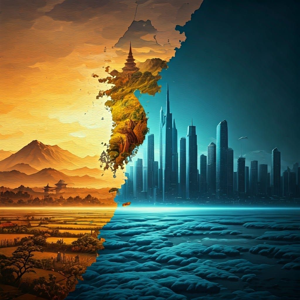 Surreal Korea Divided Between Tradition and Futurism