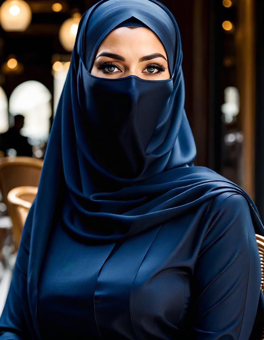 Beautiful Egyptian Woman in Niqab Portrait