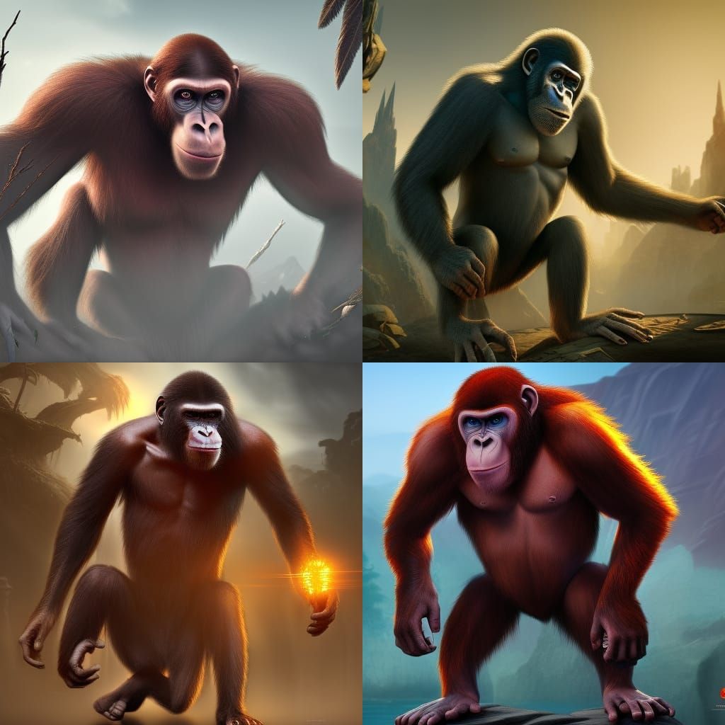 Mutant Ape Detailed Matte Painting