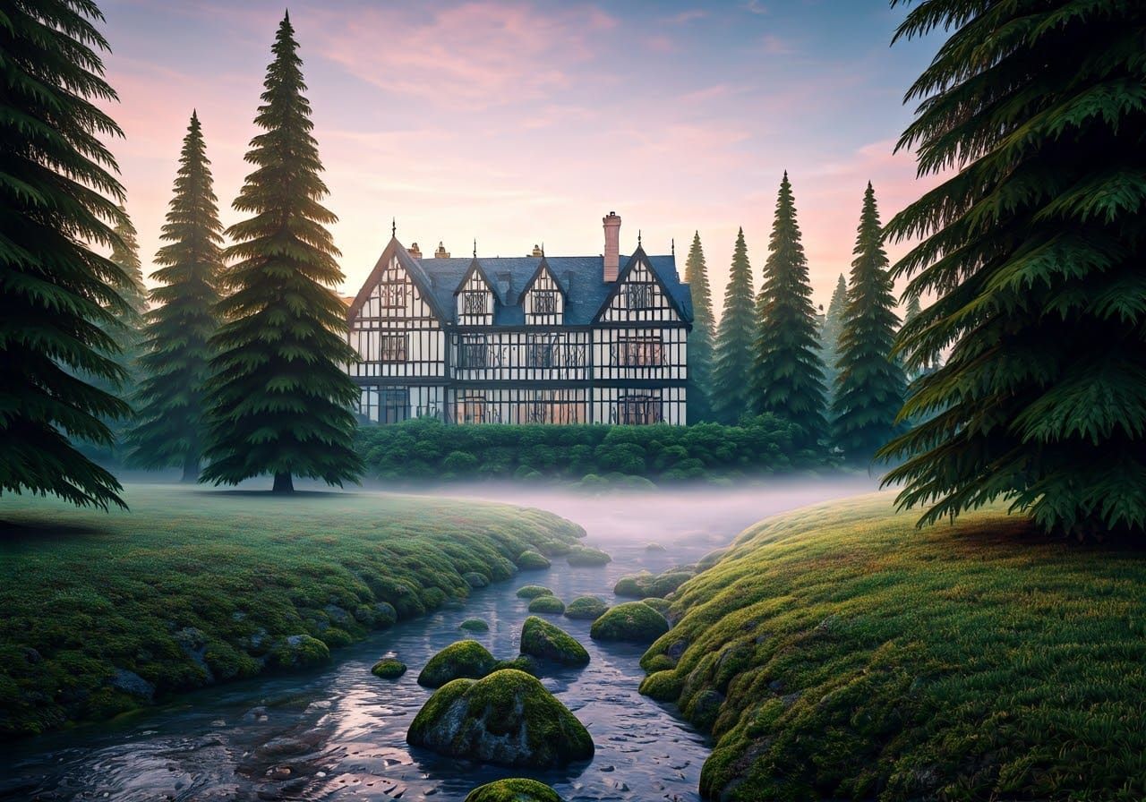 Majestic Tudor Villa in Emerald Forest
