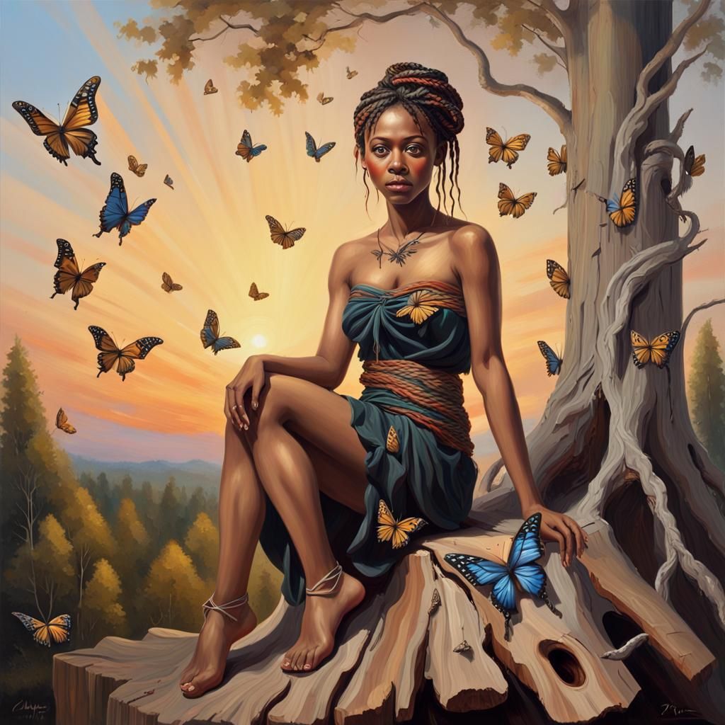 Byzantine Woman Portrait in Oil Painting Style