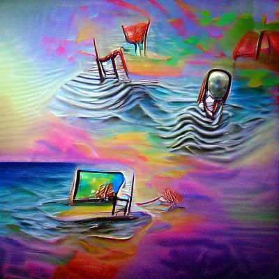 Surreal Melting into Computer Screen