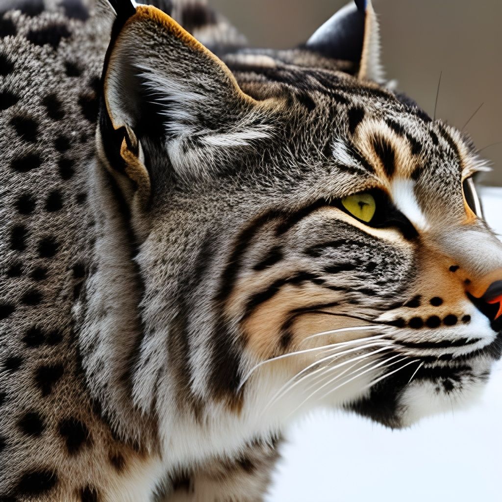 Adorable Lynx in Snowy Forest Photography