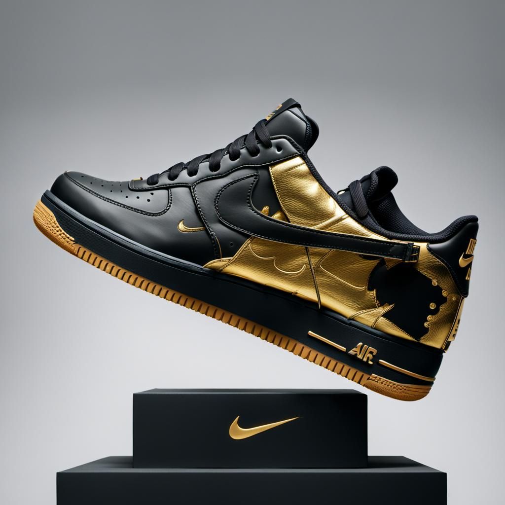 Ghost Face Appraises Gold Nike Sneakers