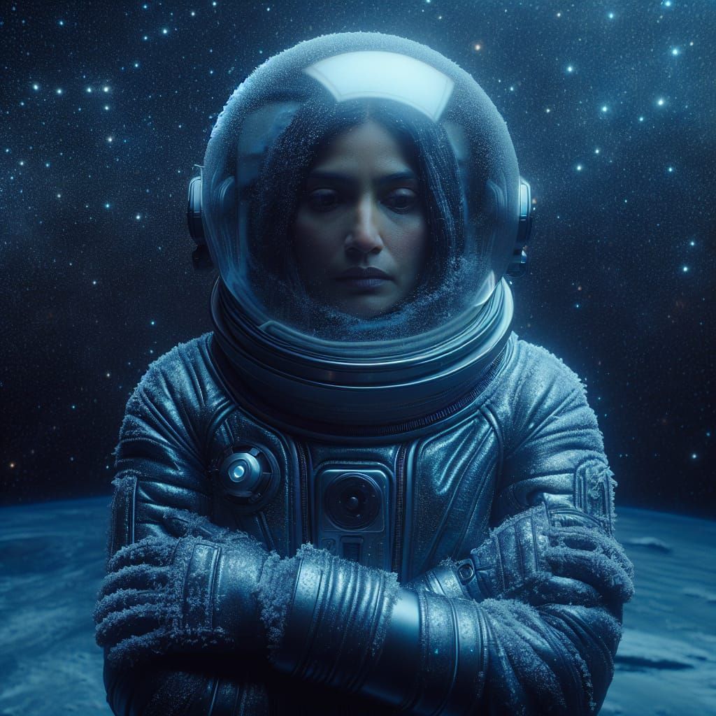 Lonely Astronaut in the Coldness of Space