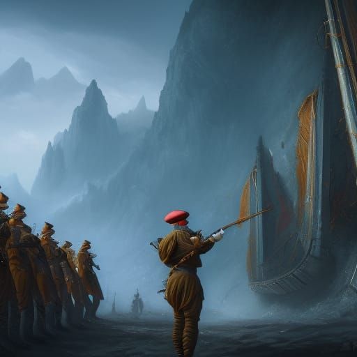 Detailed Matte Painting of a Gendarme