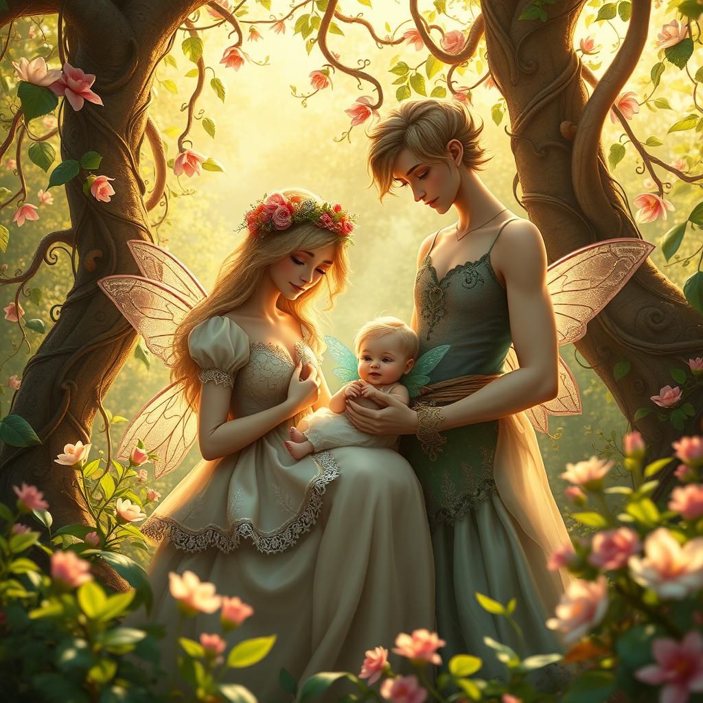 cute fairy family