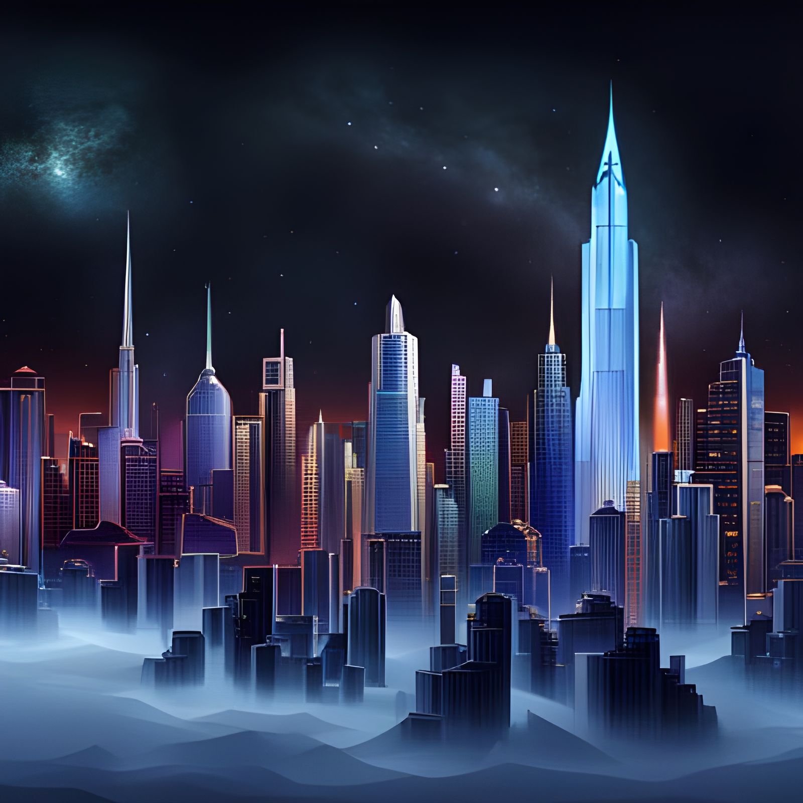 cosmic city skyline