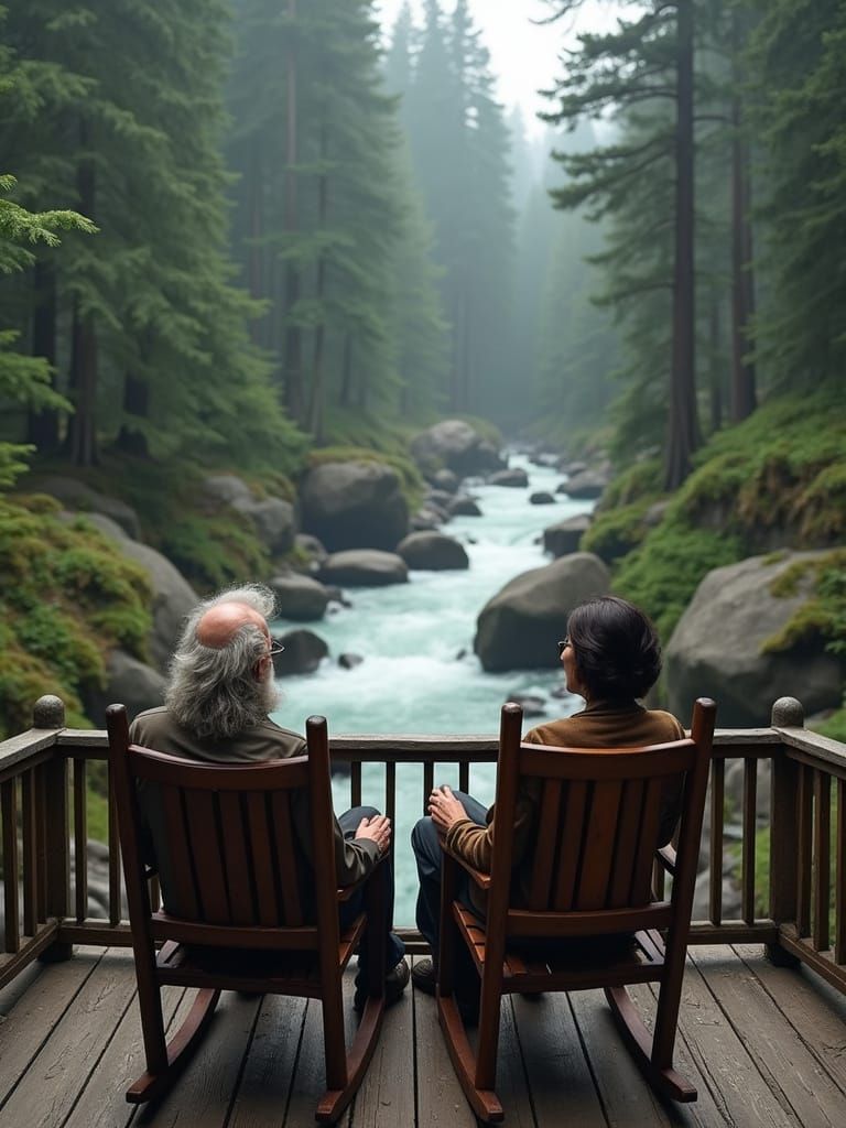 Ethereal Couple in Whimsical Rainforest Sanctuary