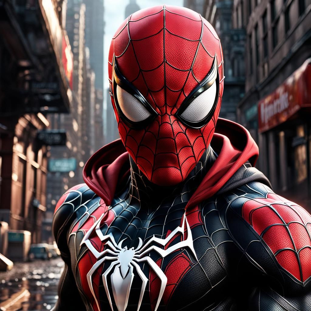 Hooded Venom Spider-Man Miles Morales: Digital Art