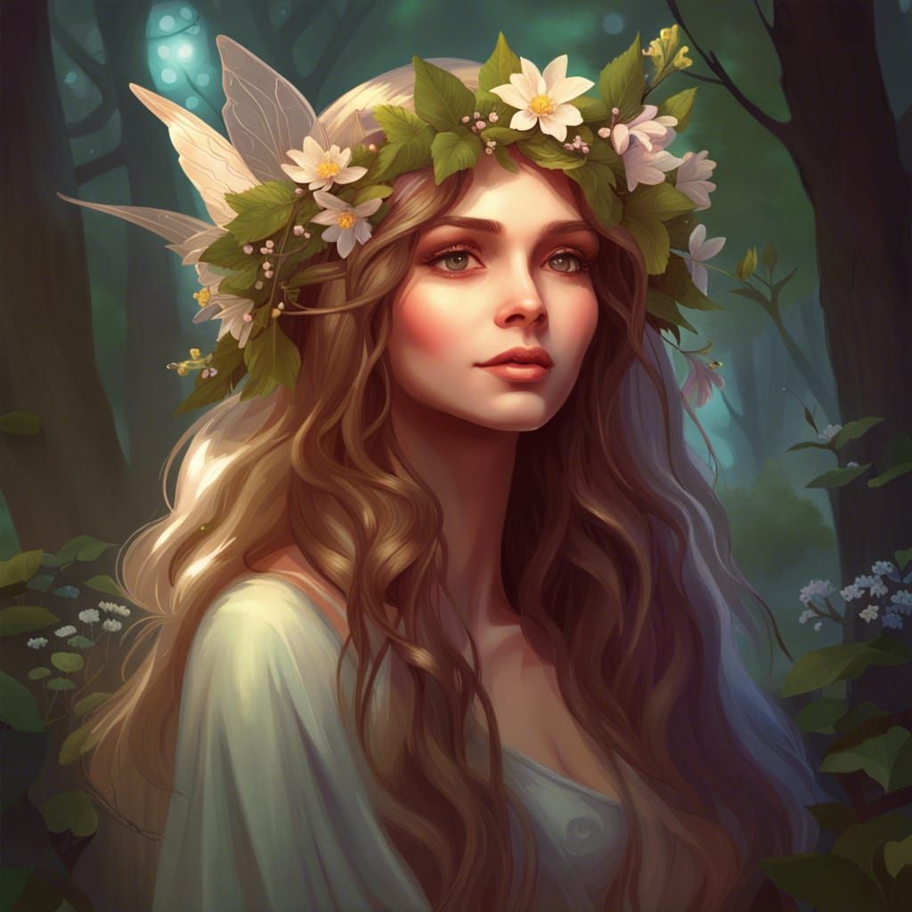 Enchanted Fairy Portrait in Woodland Setting