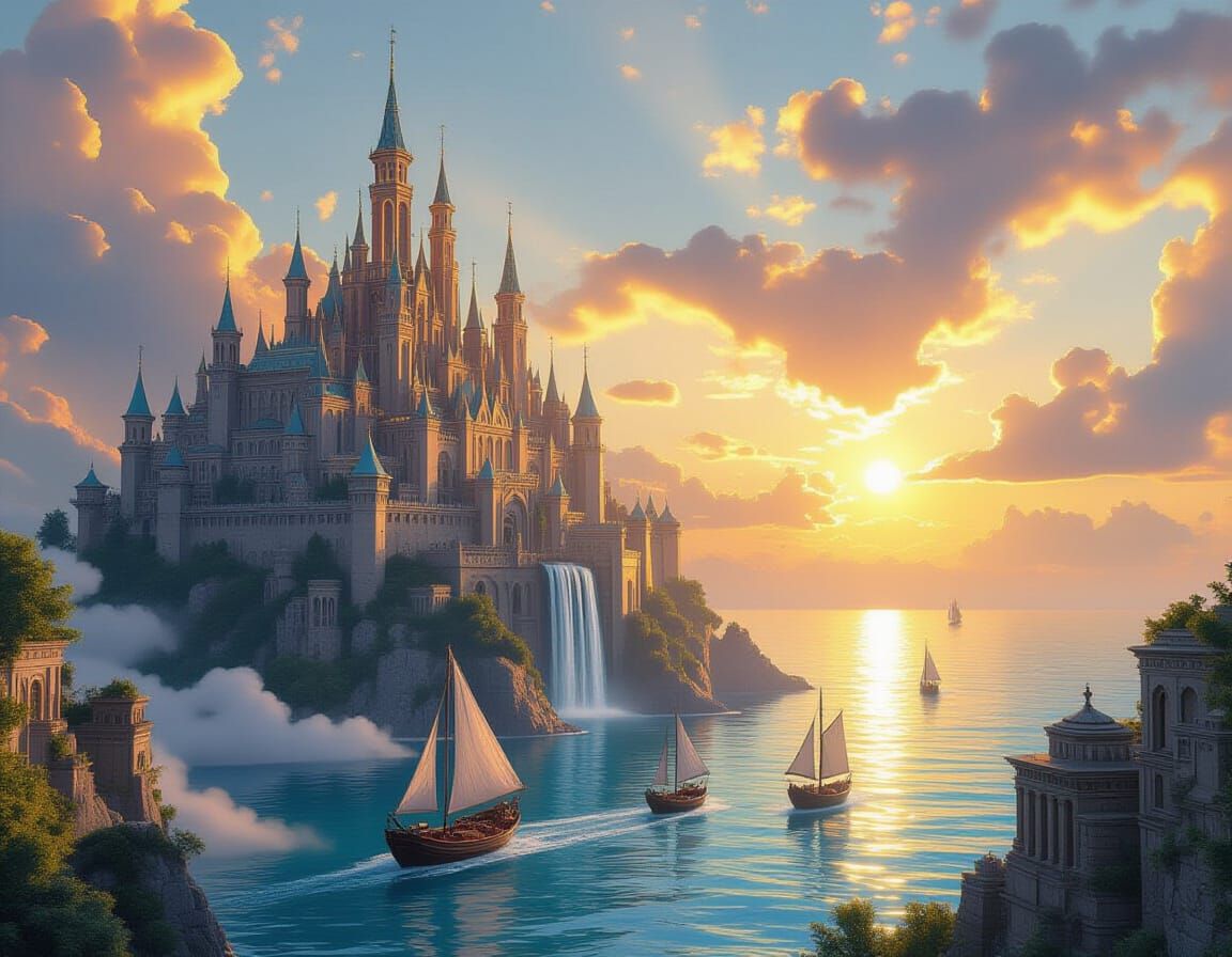 Fantastical Father Figure in Matte Painting Style