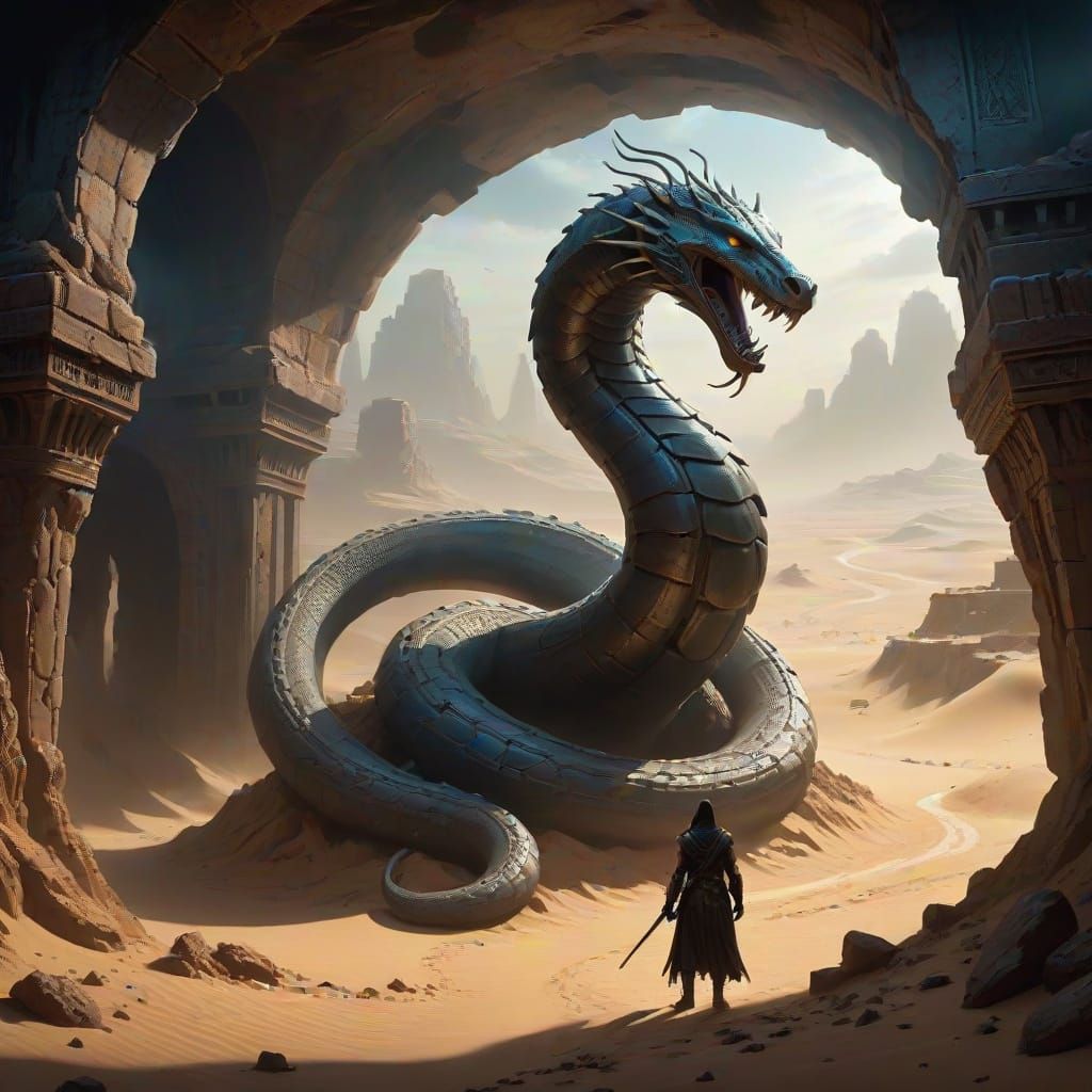 Colossal Serpent Statue: Villain's Command Center in Ruined ...