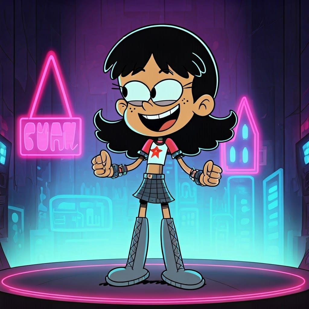 Picture Stella Zhau as a futuristic pop star, performing on ...