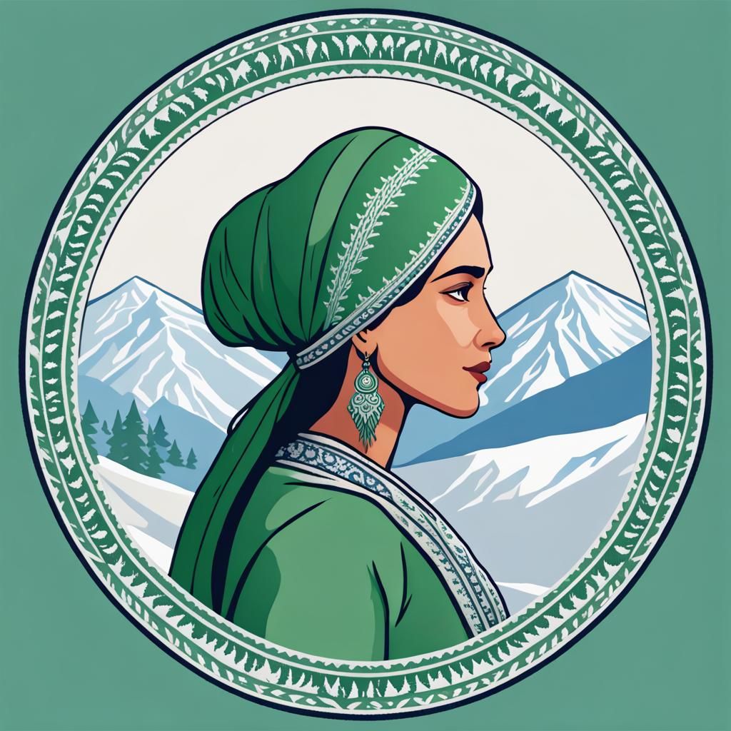 Kashmiri Woman Logo for Real Kashmir FC