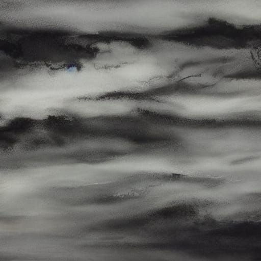Swirling Vortex of Grey Clouds in Moody, Ominous Abstraction